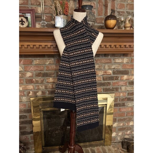 Jcrew 100% Wool Blue Striped Scarf - Picture 6 of 6